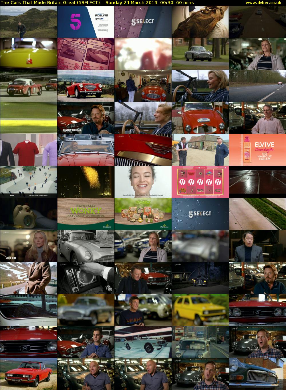 The Cars That Made Britain Great (5SELECT) Sunday 24 March 2019 00:30 - 01:30