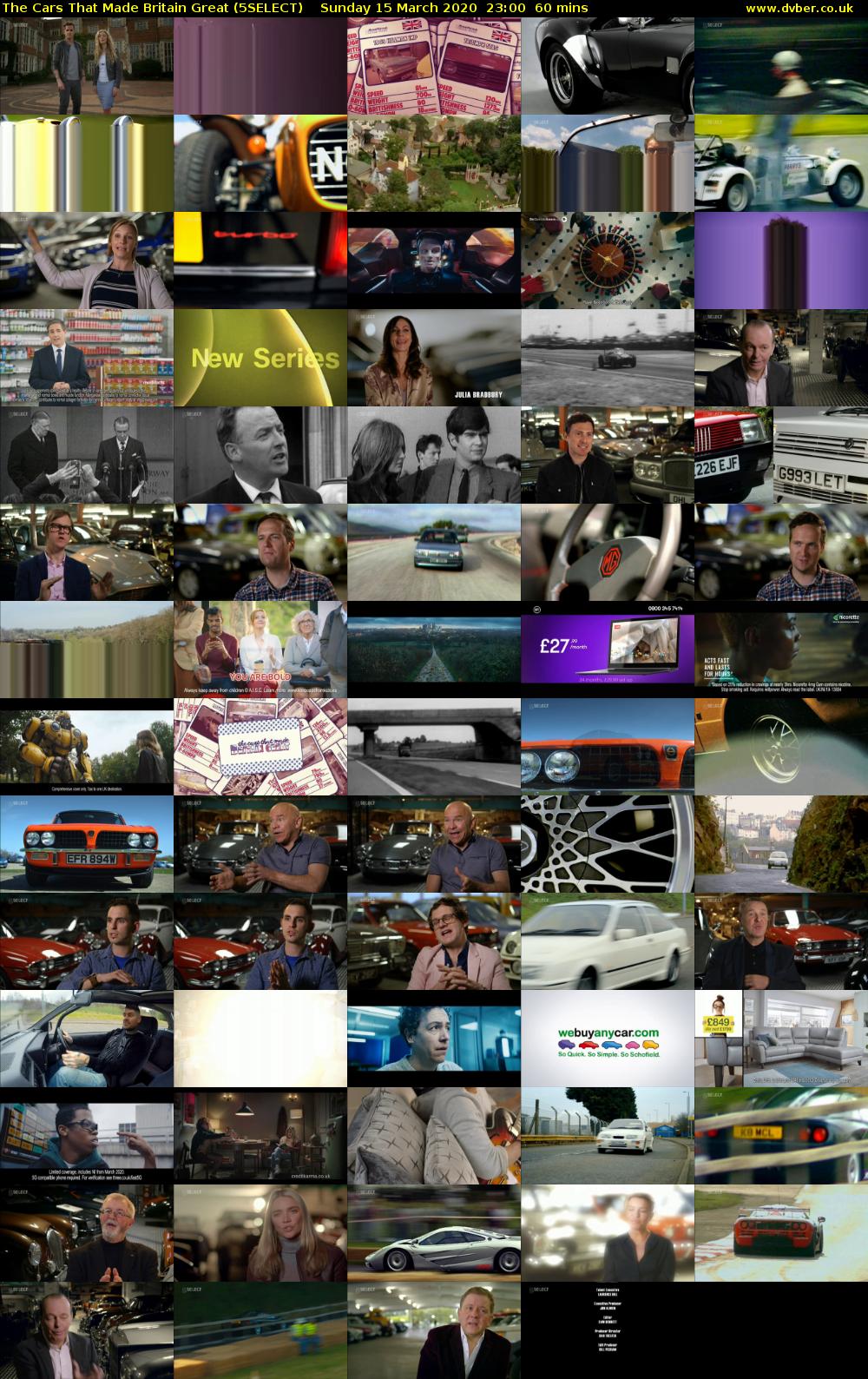 The Cars That Made Britain Great (5SELECT) Sunday 15 March 2020 23:00 - 00:00