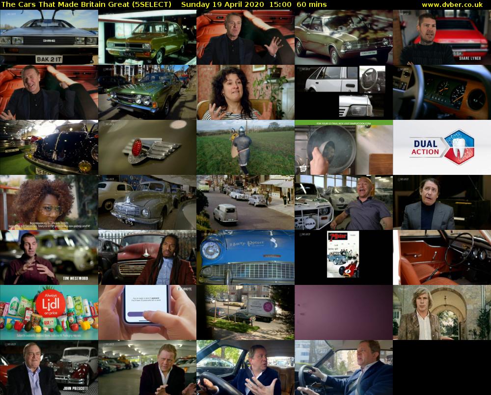 The Cars That Made Britain Great (5SELECT) Sunday 19 April 2020 15:00 - 16:00