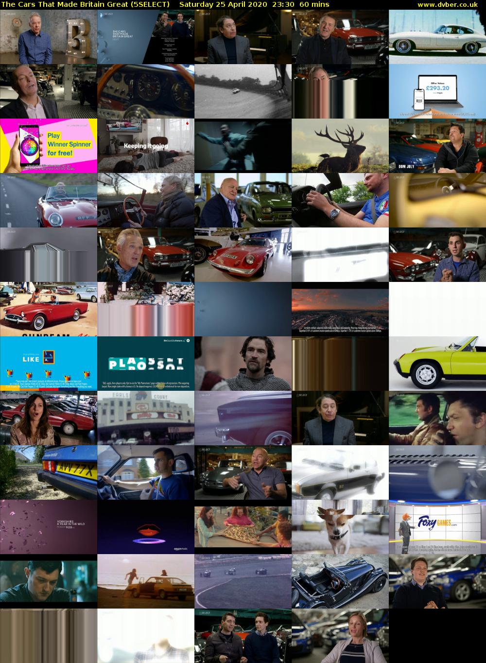 The Cars That Made Britain Great (5SELECT) Saturday 25 April 2020 23:30 - 00:30