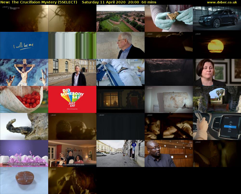 The Crucifixion Mystery (5SELECT) Saturday 11 April 2020 20:00 - 21:00