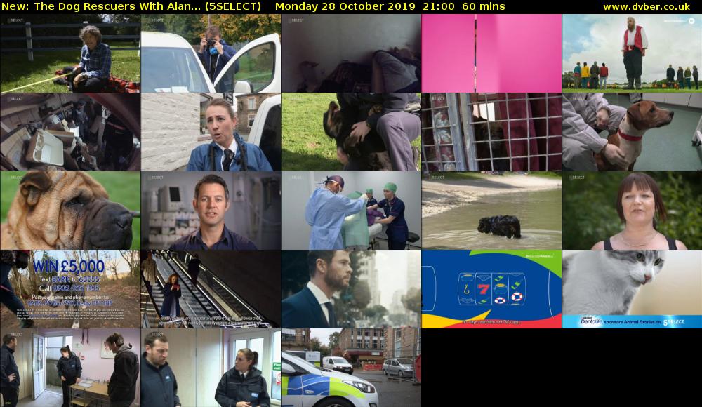 The Dog Rescuers With Alan... (5SELECT) Monday 28 October 2019 21:00 - 22:00