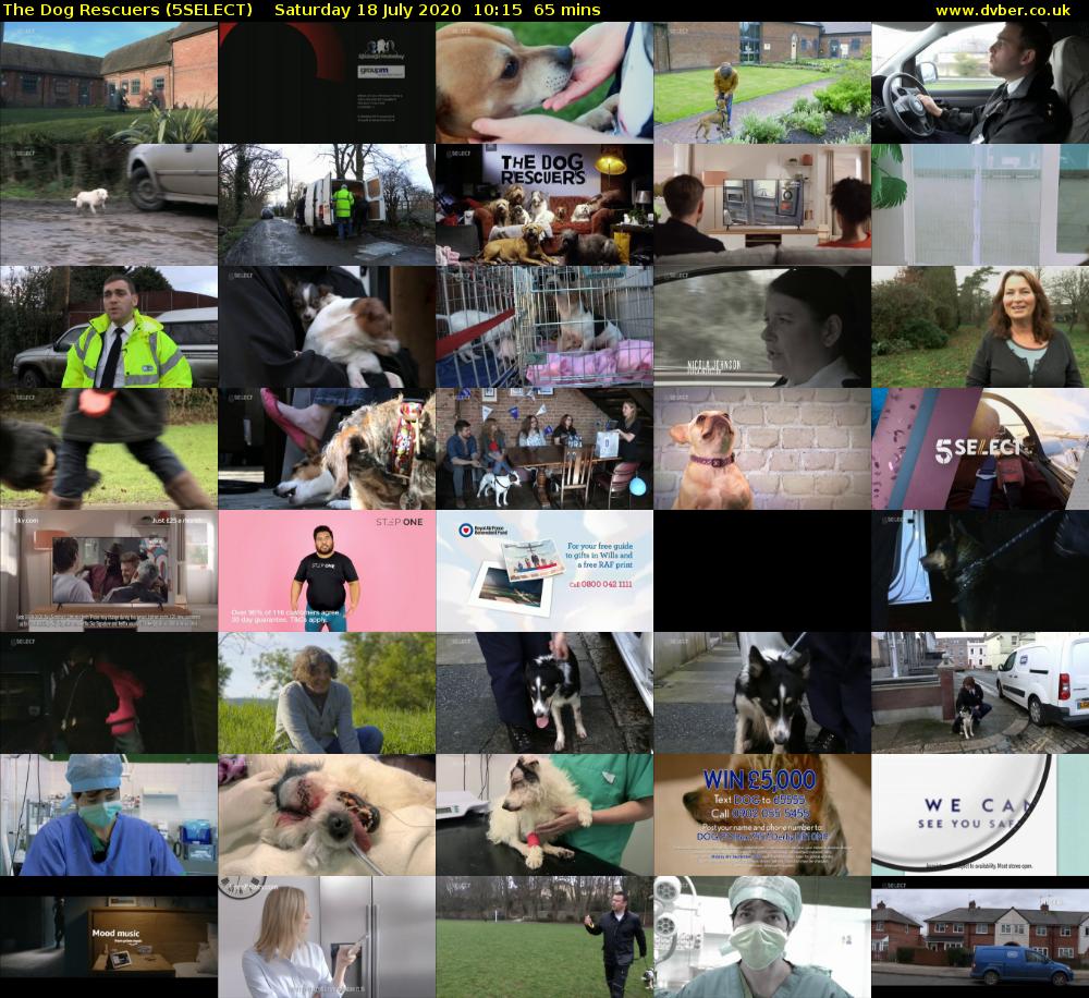 The Dog Rescuers (5SELECT) Saturday 18 July 2020 10:15 - 11:20