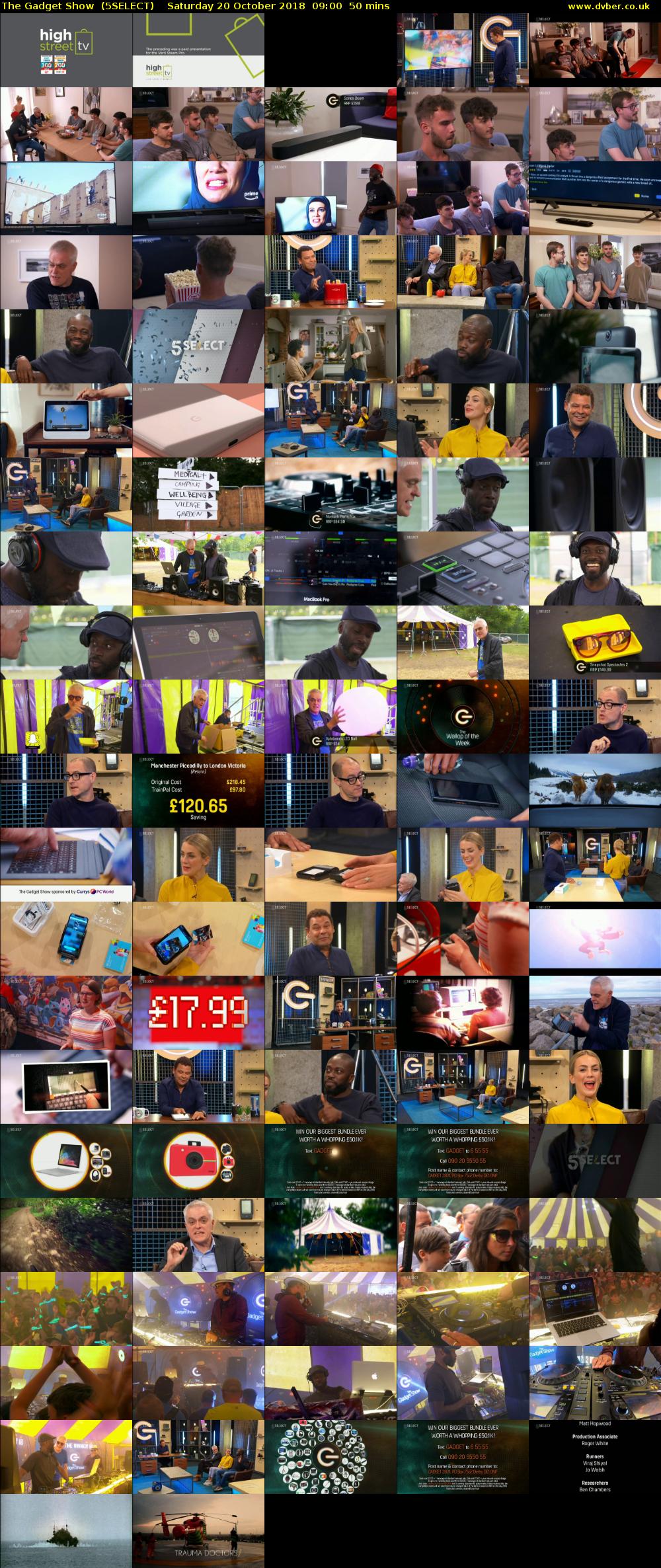 The Gadget Show  (5SELECT) Saturday 20 October 2018 09:00 - 09:50