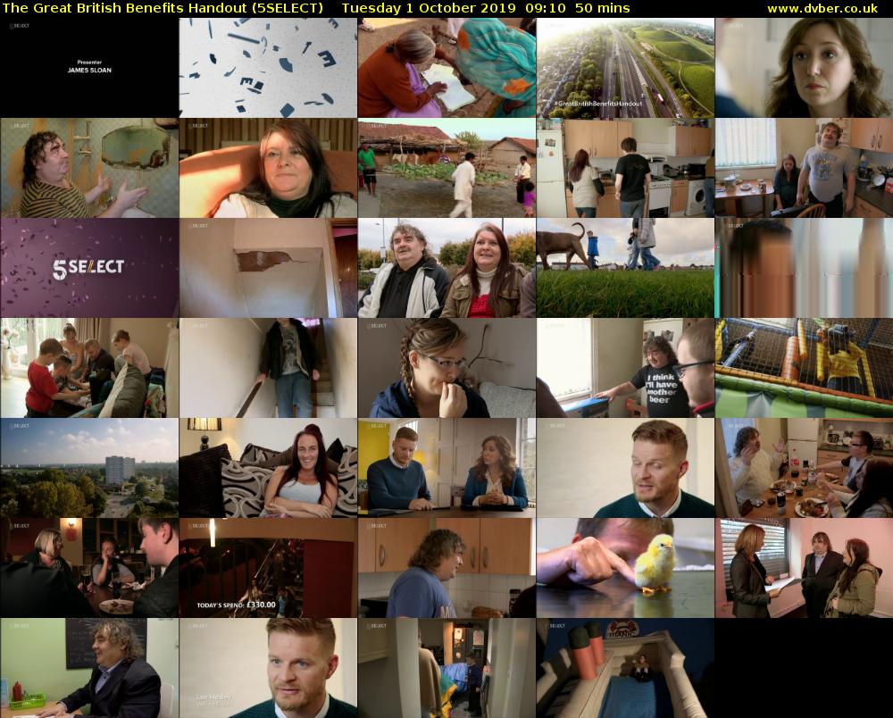 The Great British Benefits Handout (5SELECT) Tuesday 1 October 2019 09:10 - 10:00