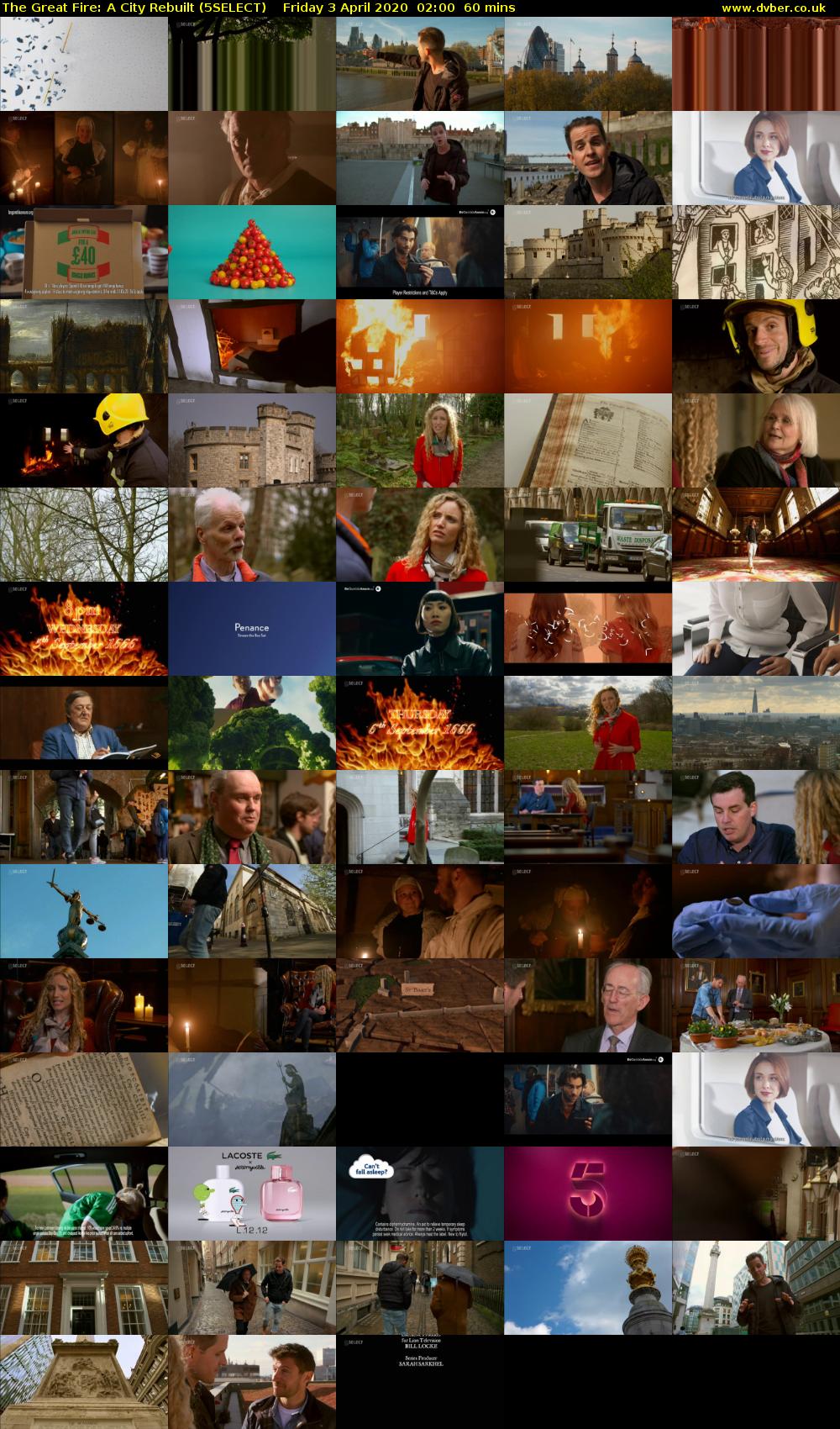 The Great Fire: A City Rebuilt (5SELECT) Friday 3 April 2020 02:00 - 03:00