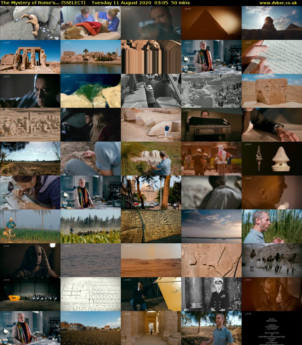 The Mystery of Rome's... (5SELECT) Tuesday 11 August 2020 03:05 - 03:55