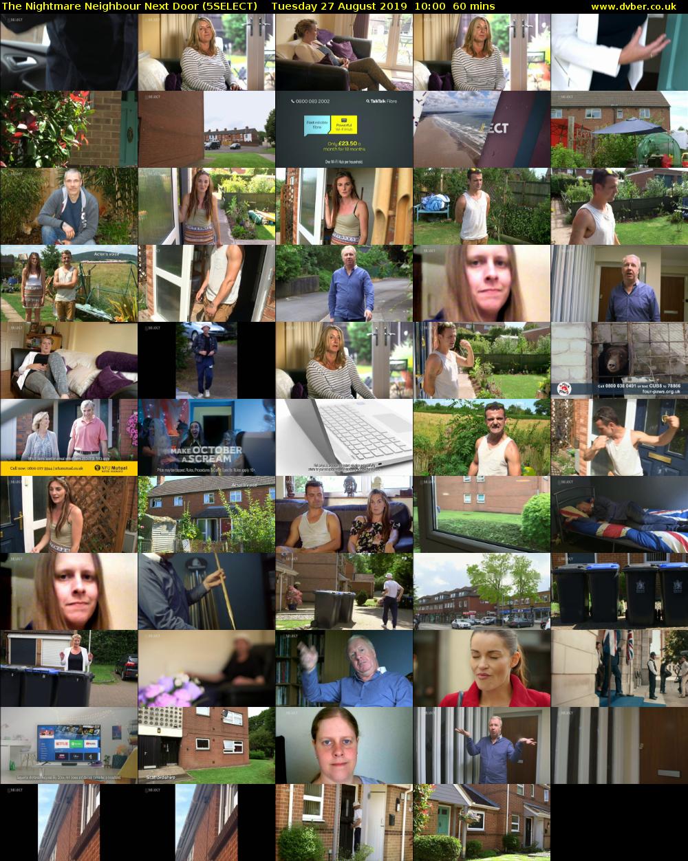 The Nightmare Neighbour Next Door (5SELECT) Tuesday 27 August 2019 10:00 - 11:00