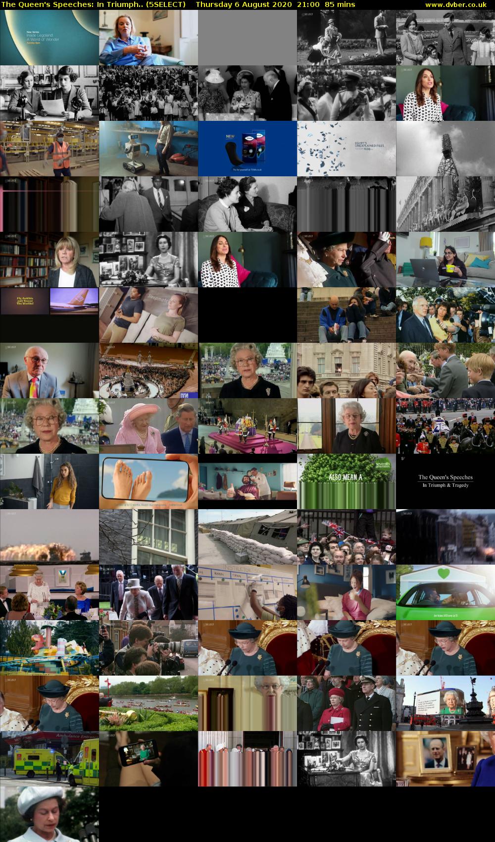The Queen's Speeches: In Triumph.. (5SELECT) Thursday 6 August 2020 21:00 - 22:25