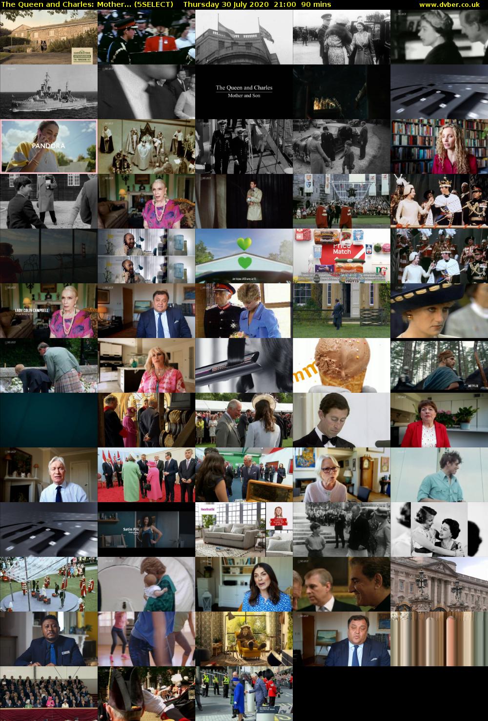 The Queen and Charles: Mother... (5SELECT) Thursday 30 July 2020 21:00 - 22:30