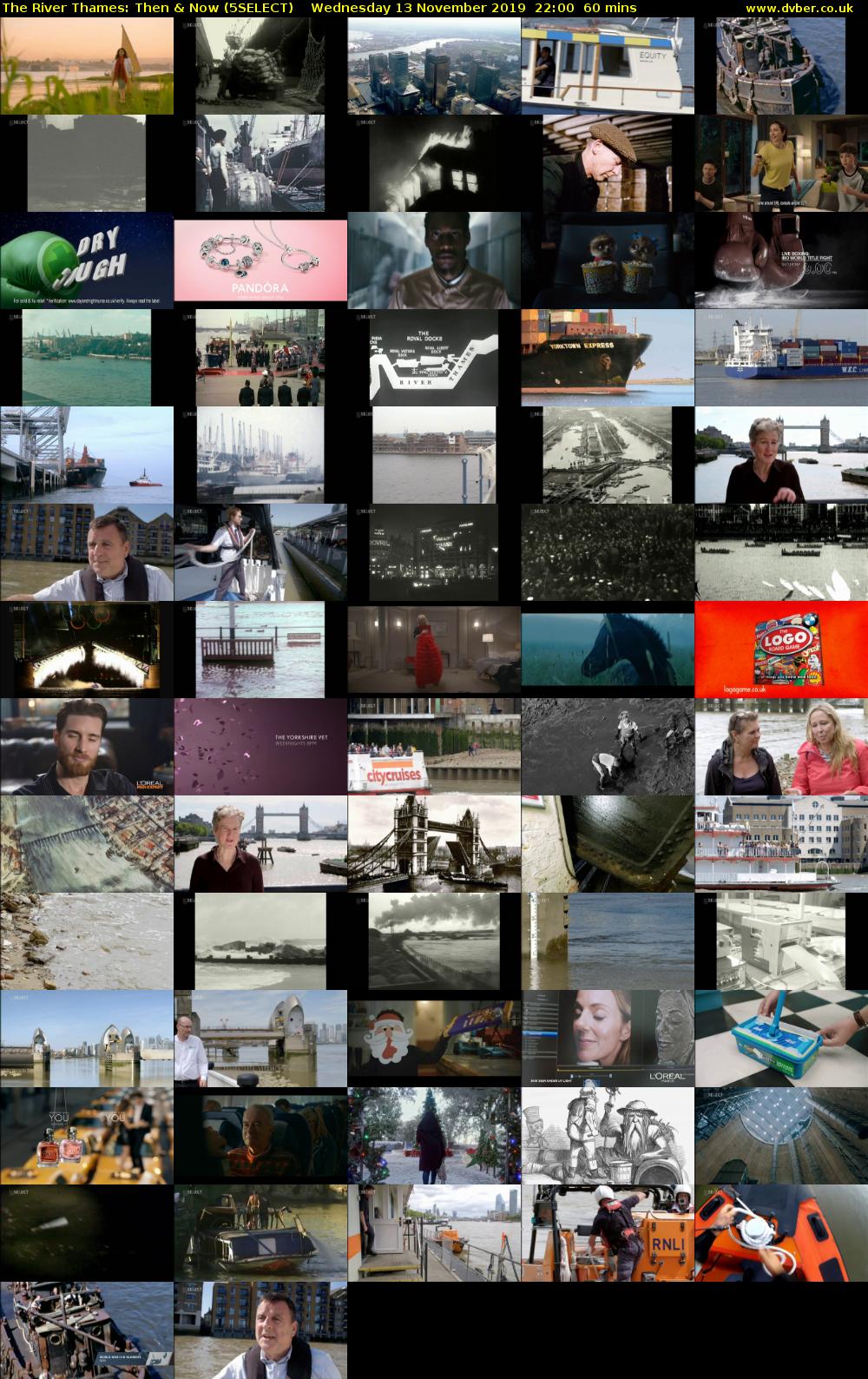 The River Thames: Then & Now (5SELECT) Wednesday 13 November 2019 22:00 - 23:00