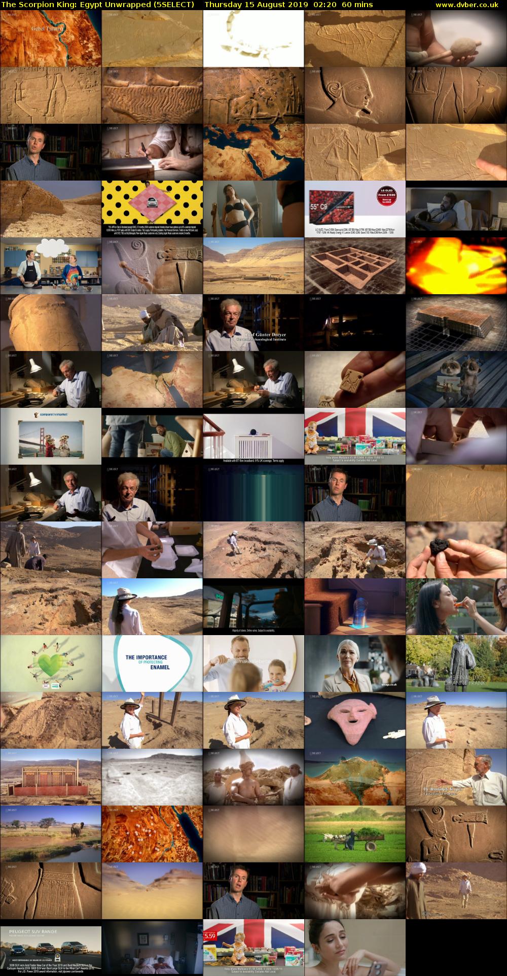 The Scorpion King: Egypt Unwrapped (5SELECT) Thursday 15 August 2019 02:20 - 03:20
