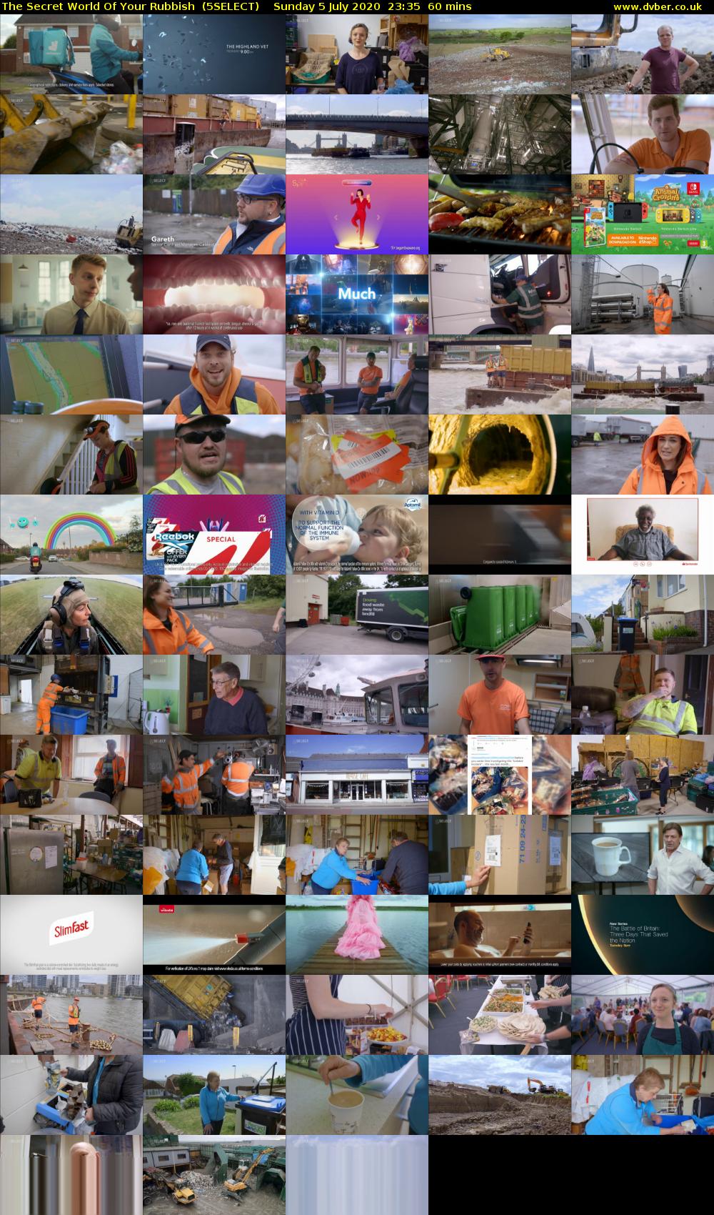 The Secret World Of Your Rubbish  (5SELECT) Sunday 5 July 2020 23:35 - 00:35