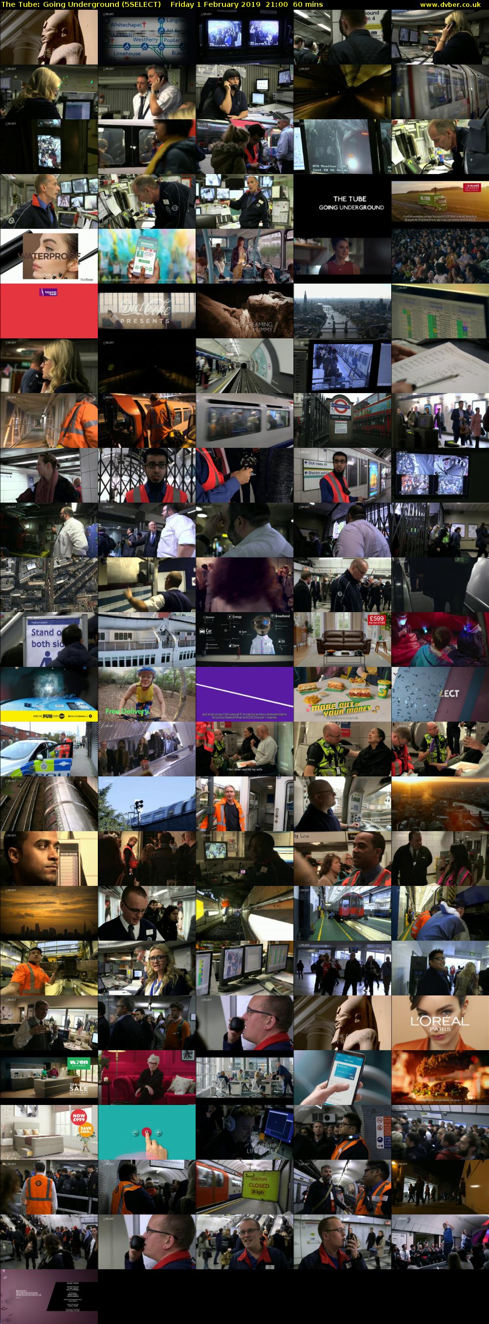 The Tube: Going Underground (5SELECT) Friday 1 February 2019 21:00 - 22:00