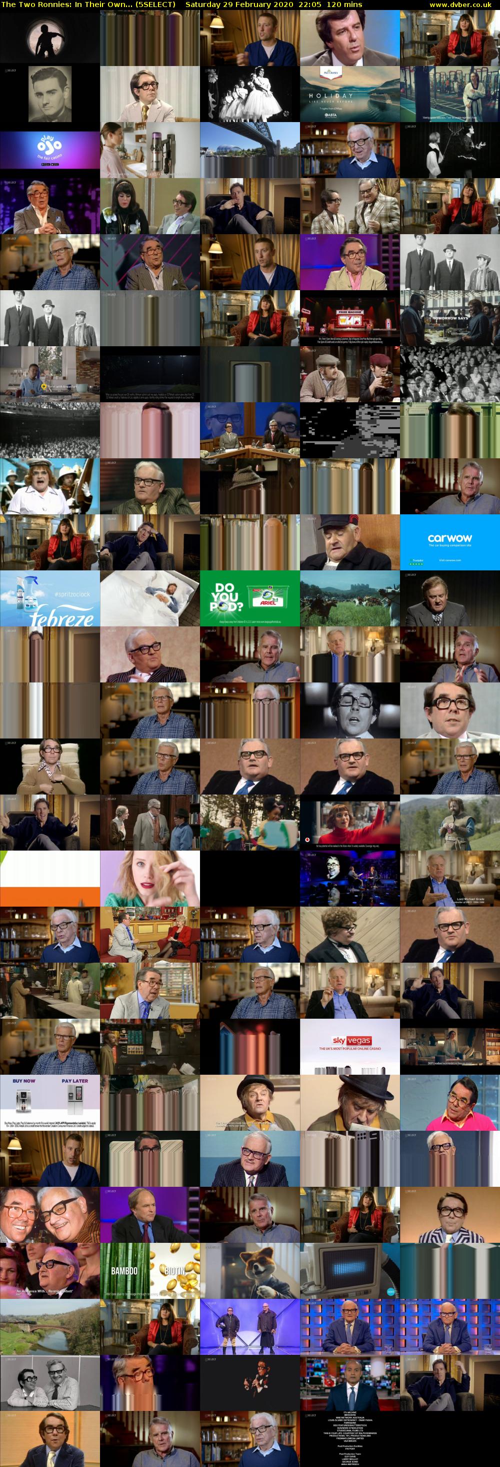 The Two Ronnies: In Their Own... (5SELECT) Saturday 29 February 2020 22:05 - 00:05
