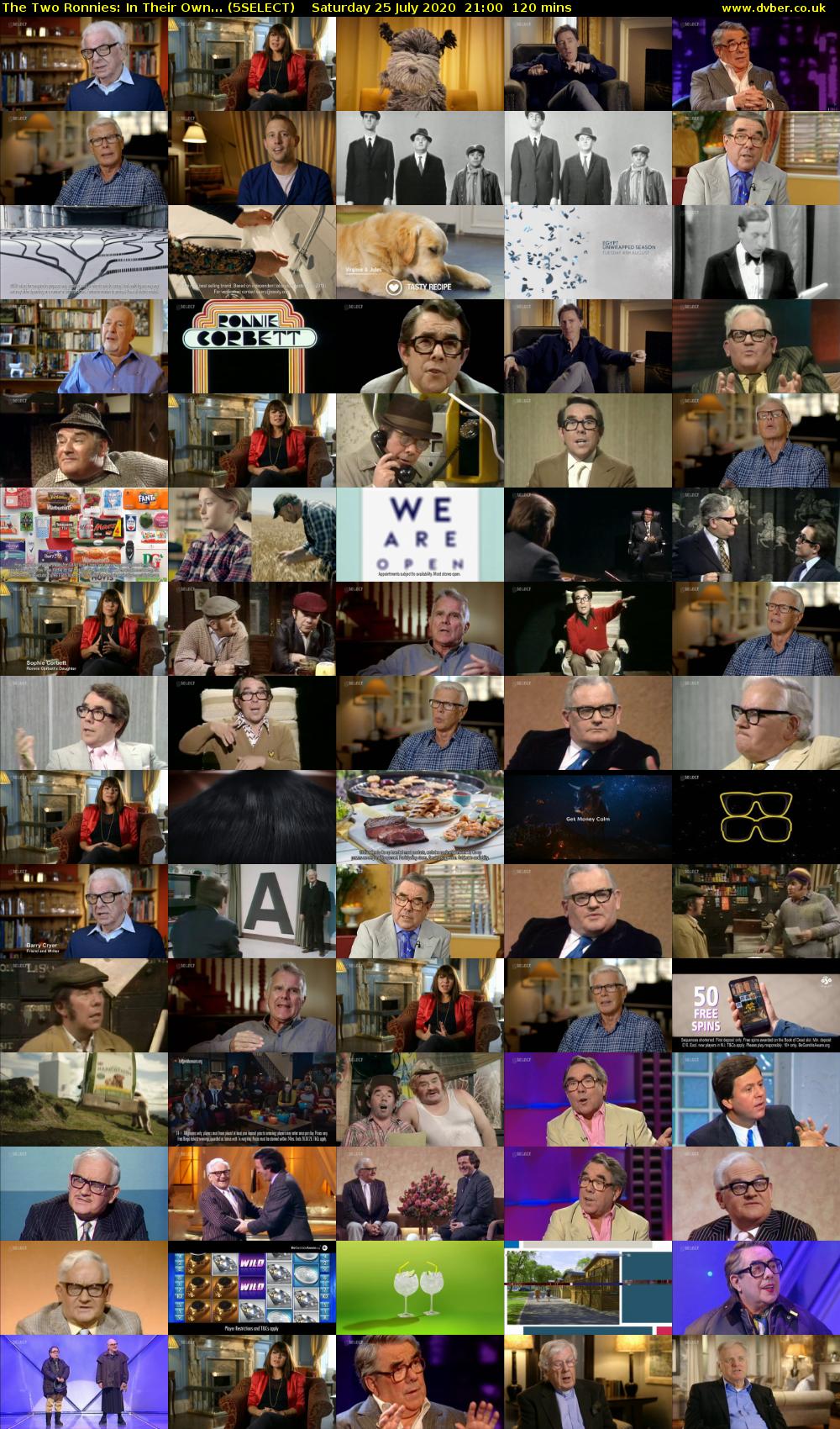The Two Ronnies: In Their Own... (5SELECT) Saturday 25 July 2020 21:00 - 23:00