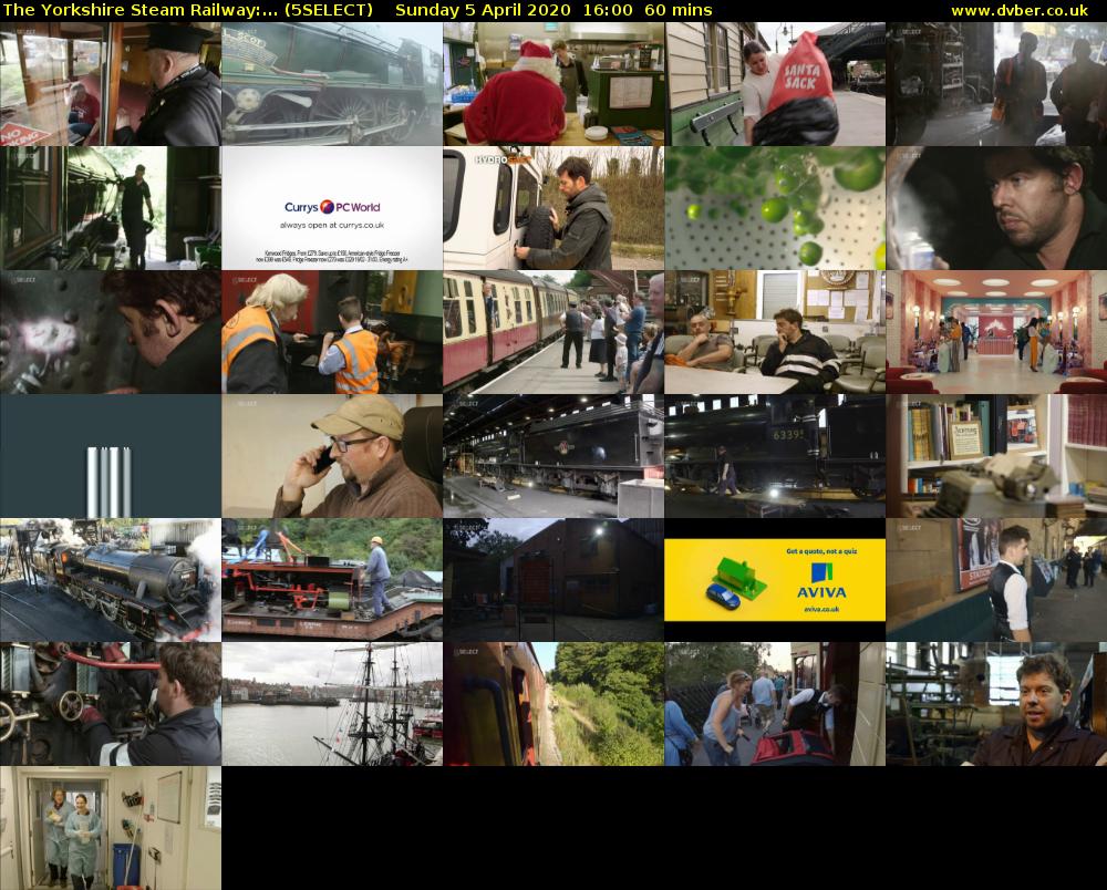 The Yorkshire Steam Railway:... (5SELECT) Sunday 5 April 2020 16:00 - 17:00