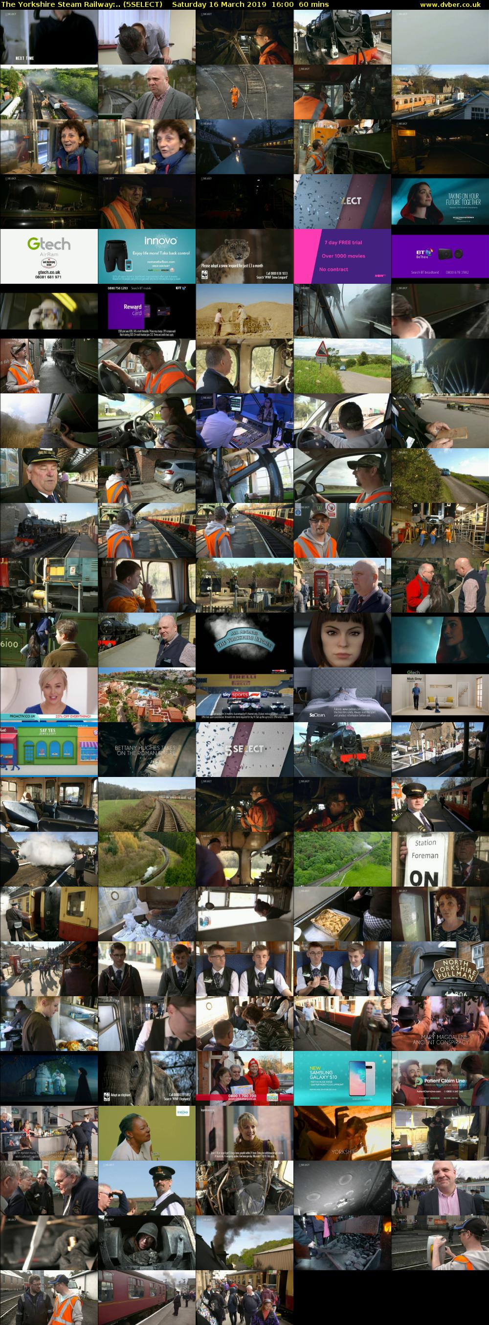 The Yorkshire Steam Railway:.. (5SELECT) Saturday 16 March 2019 16:00 - 17:00