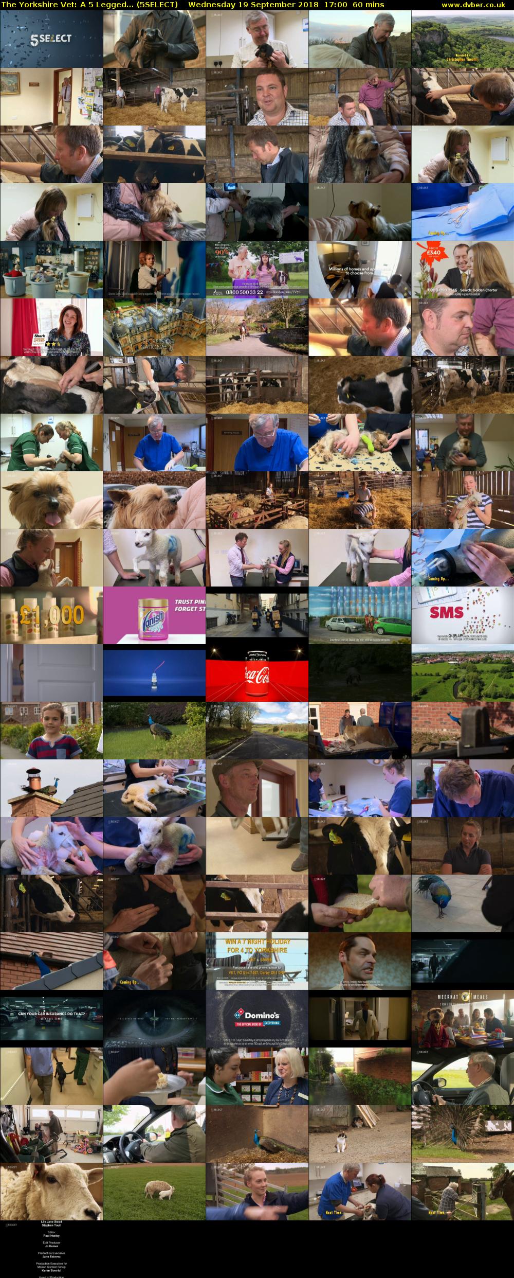 The Yorkshire Vet: A 5 Legged... (5SELECT) Wednesday 19 September 2018 17:00 - 18:00