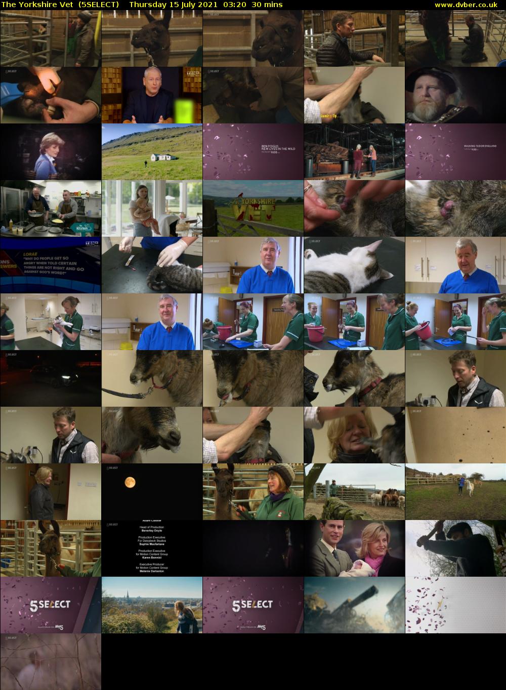 The Yorkshire Vet  (5SELECT) Thursday 15 July 2021 03:20 - 03:50