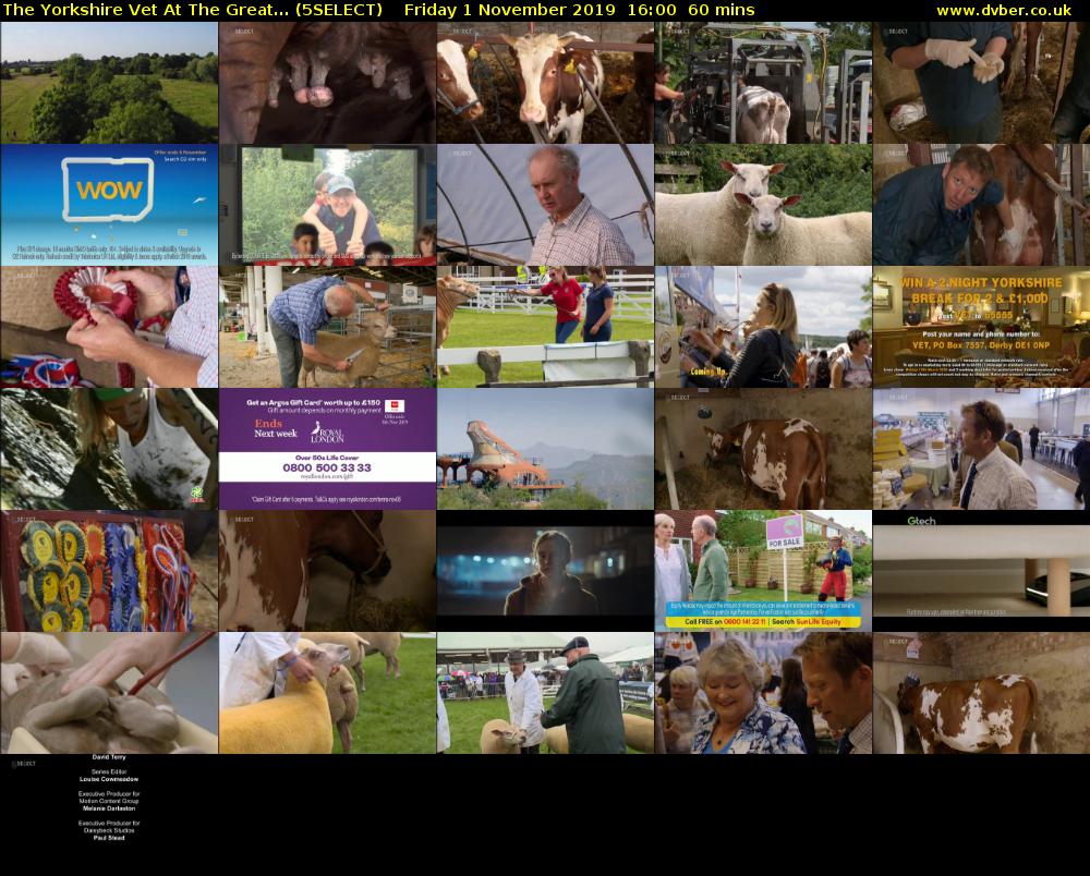 The Yorkshire Vet At The Great... (5SELECT) Friday 1 November 2019 16:00 - 17:00