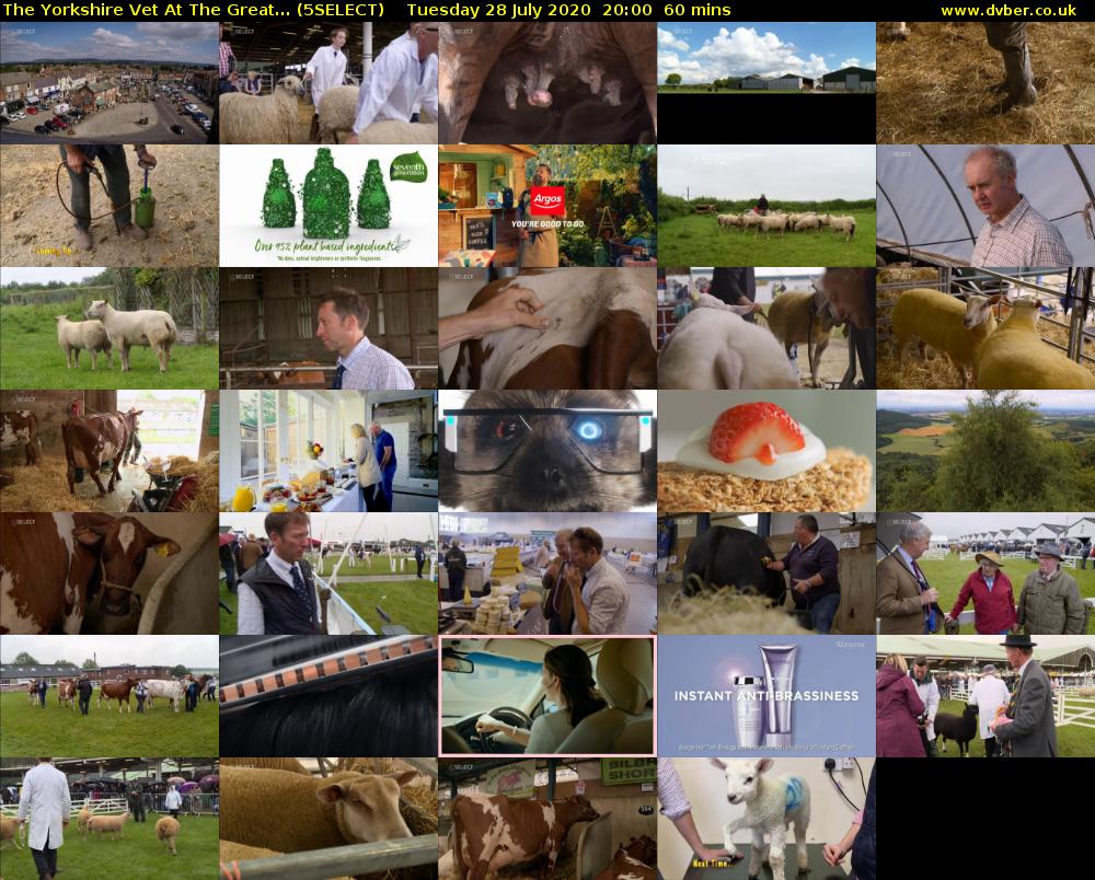 The Yorkshire Vet At The Great... (5SELECT) Tuesday 28 July 2020 20:00 - 21:00