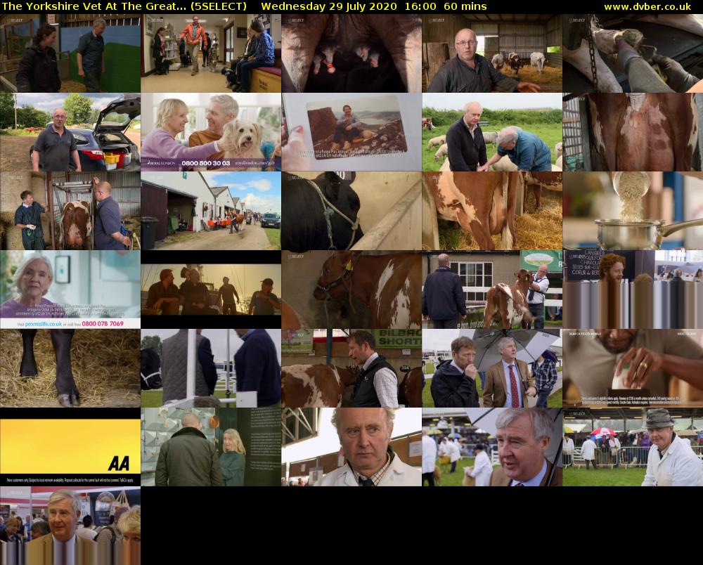 The Yorkshire Vet At The Great... (5SELECT) Wednesday 29 July 2020 16:00 - 17:00