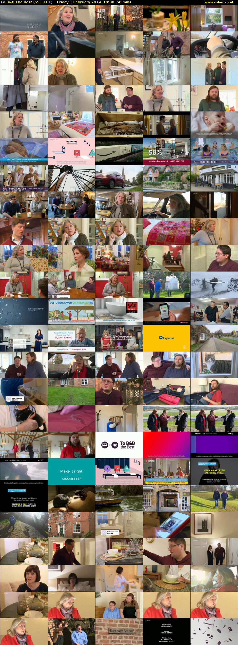 To B&B The Best (5SELECT) Friday 1 February 2019 10:00 - 11:00