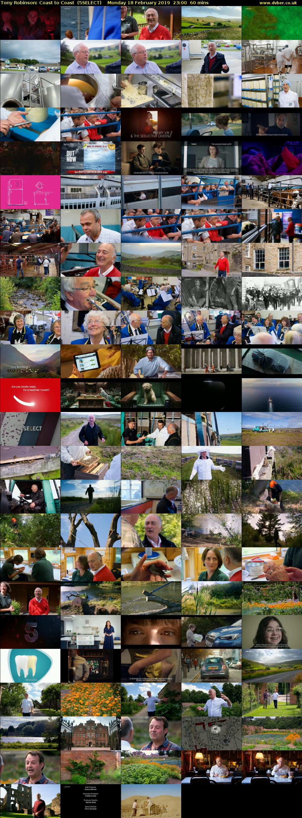 Tony Robinson: Coast to Coast  (5SELECT) Monday 18 February 2019 23:00 - 00:00