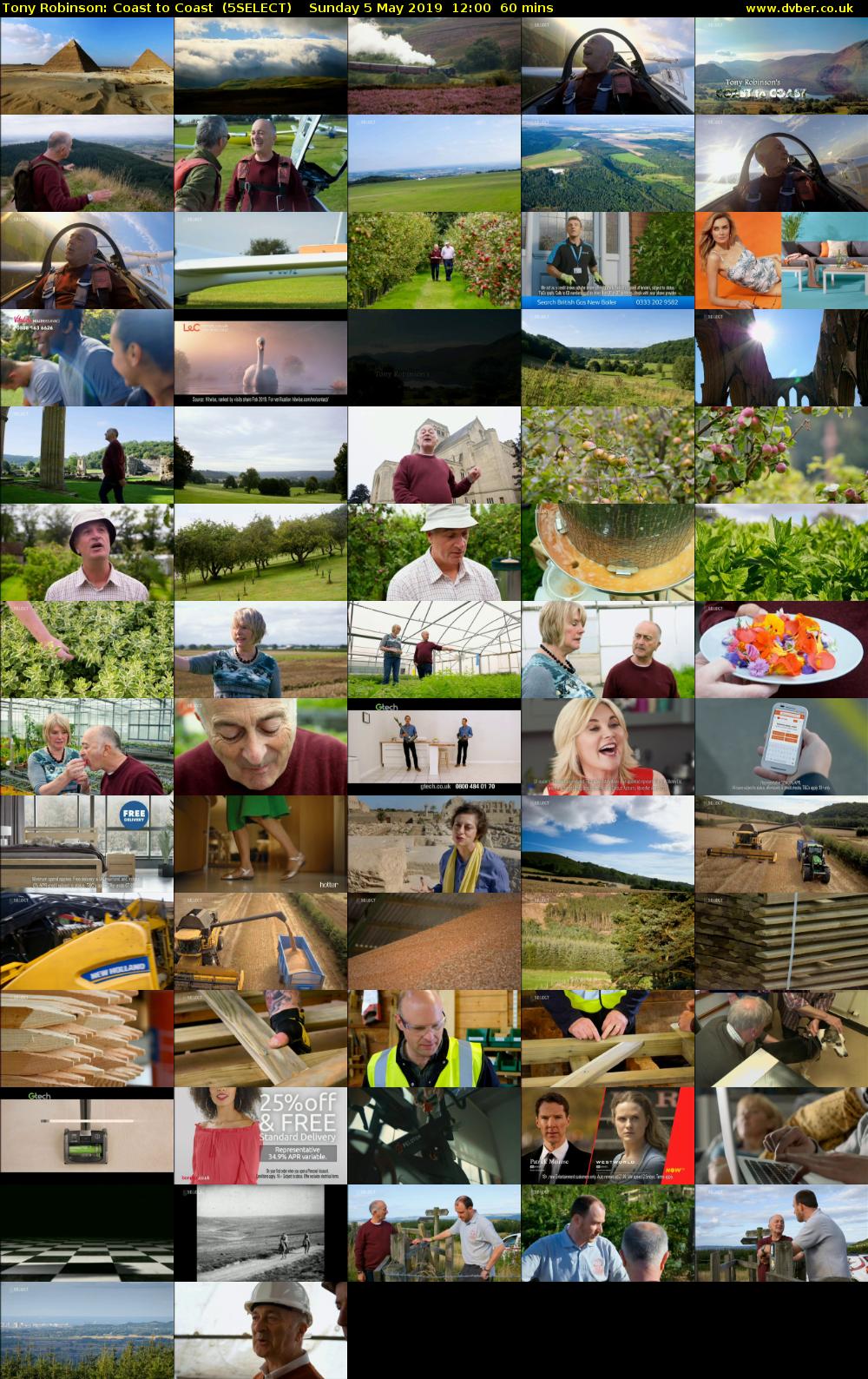 Tony Robinson: Coast to Coast  (5SELECT) Sunday 5 May 2019 12:00 - 13:00