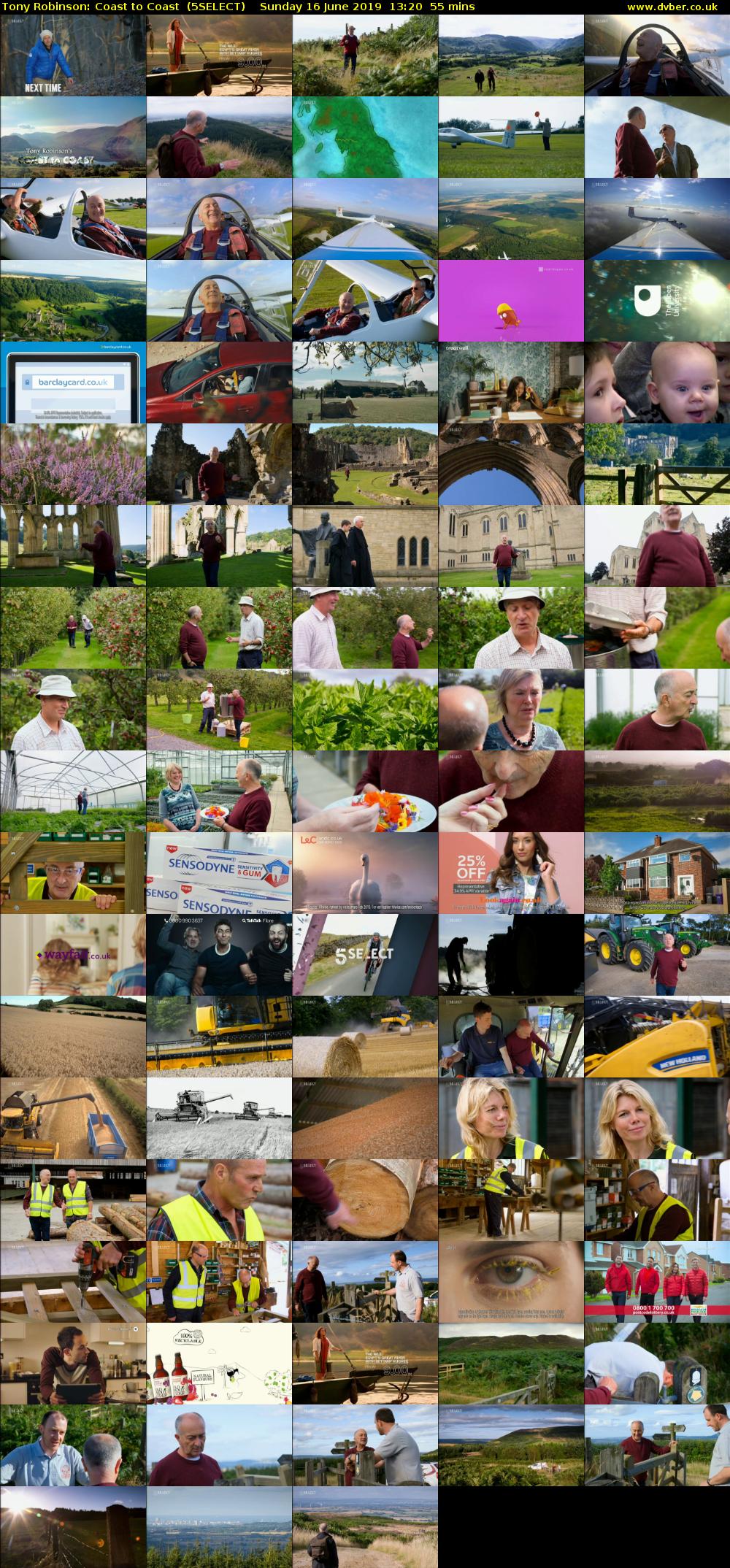 Tony Robinson: Coast to Coast  (5SELECT) Sunday 16 June 2019 13:20 - 14:15