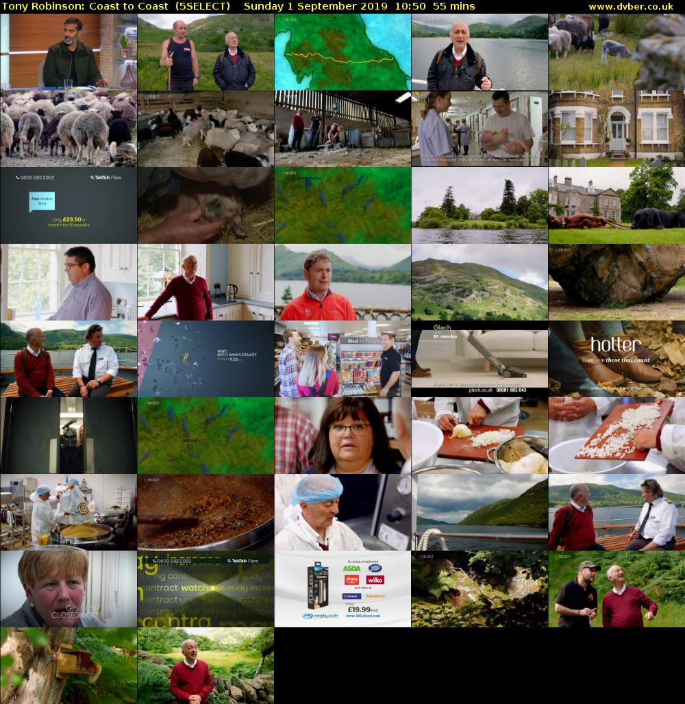 Tony Robinson: Coast to Coast  (5SELECT) Sunday 1 September 2019 10:50 - 11:45