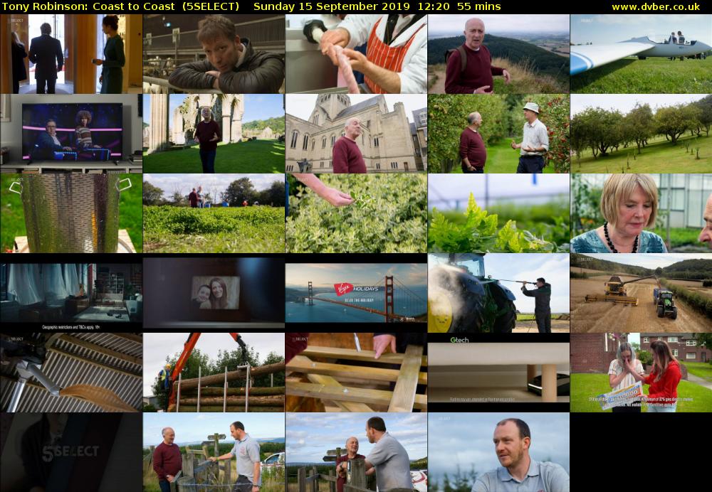 Tony Robinson: Coast to Coast  (5SELECT) Sunday 15 September 2019 12:20 - 13:15