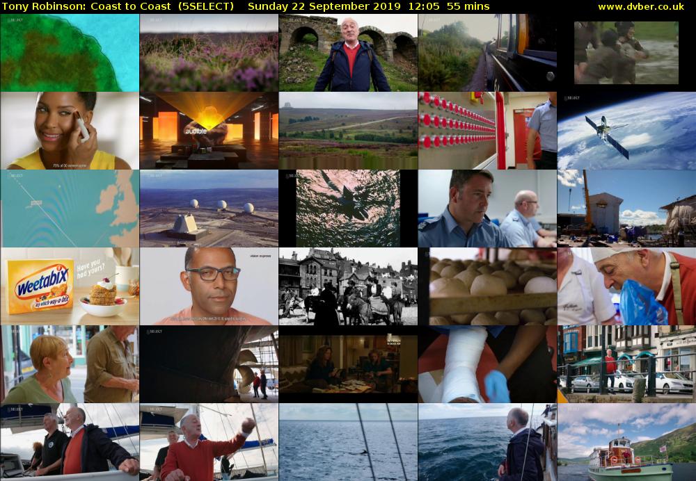 Tony Robinson: Coast to Coast  (5SELECT) Sunday 22 September 2019 12:05 - 13:00