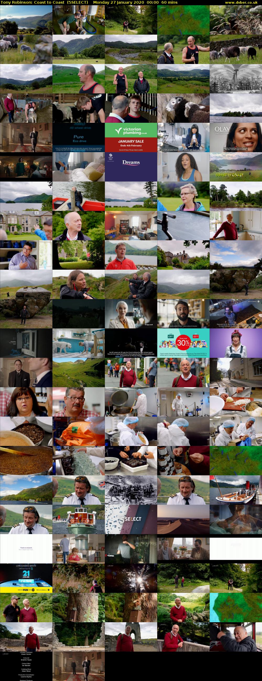 Tony Robinson: Coast to Coast  (5SELECT) Monday 27 January 2020 00:00 - 01:00