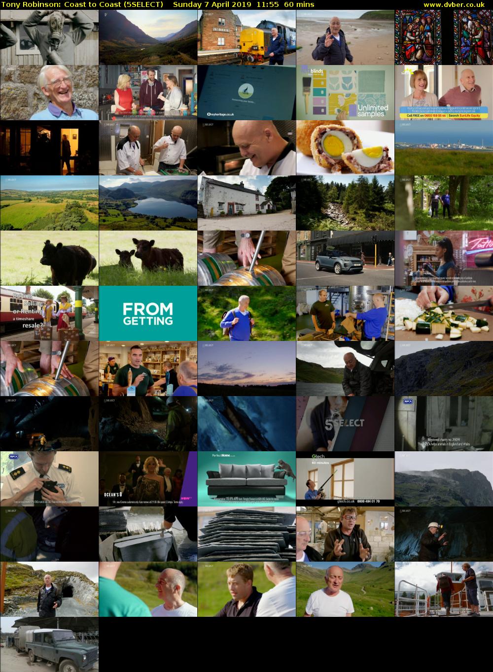 Tony Robinson: Coast to Coast (5SELECT) Sunday 7 April 2019 11:55 - 12:55