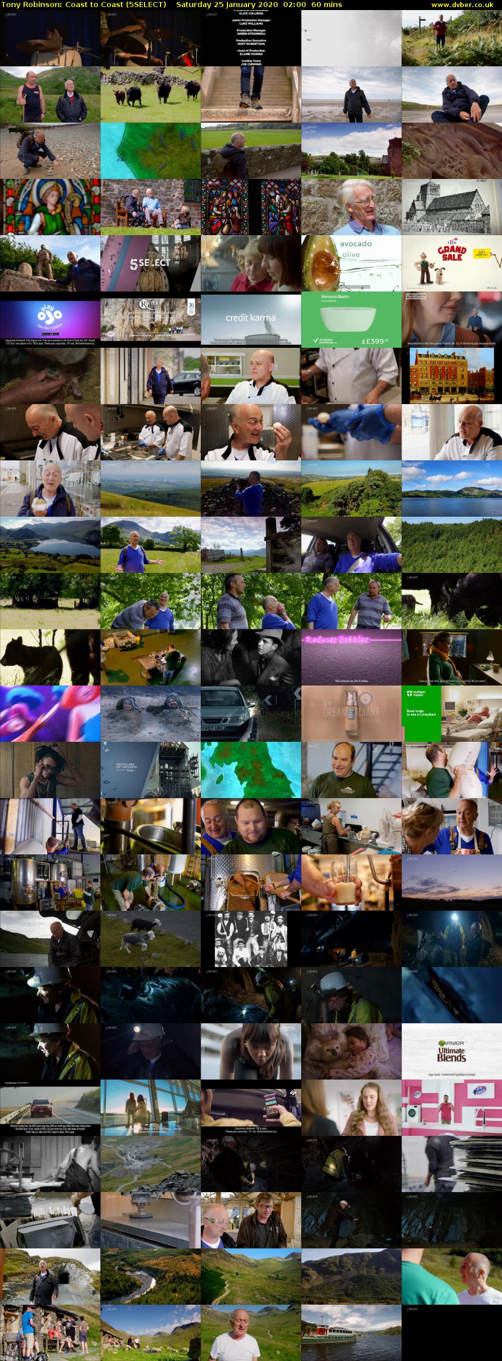 Tony Robinson: Coast to Coast (5SELECT) Saturday 25 January 2020 02:00 - 03:00