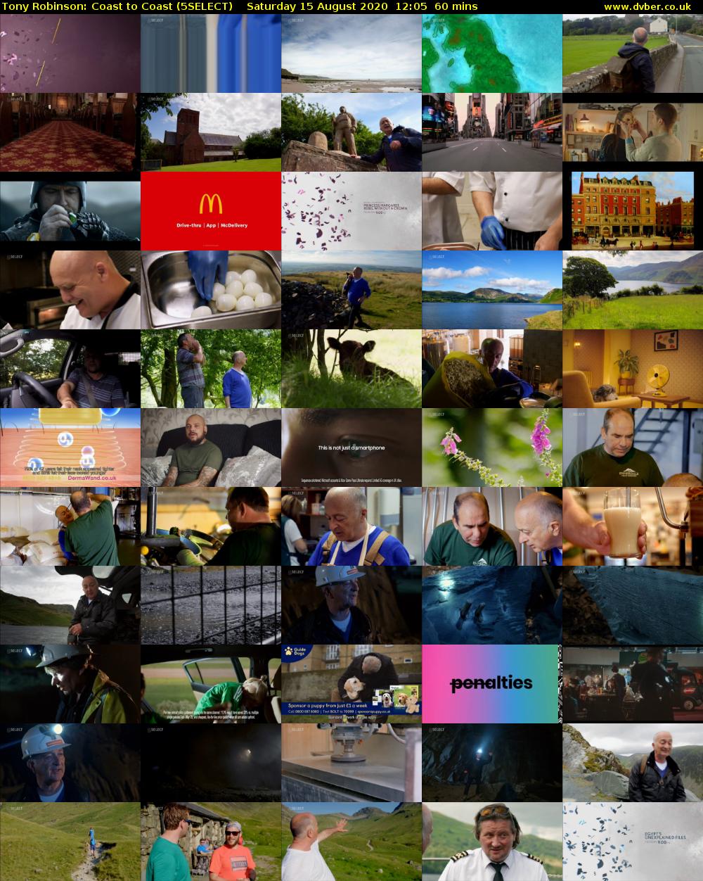 Tony Robinson: Coast to Coast (5SELECT) Saturday 15 August 2020 12:05 - 13:05