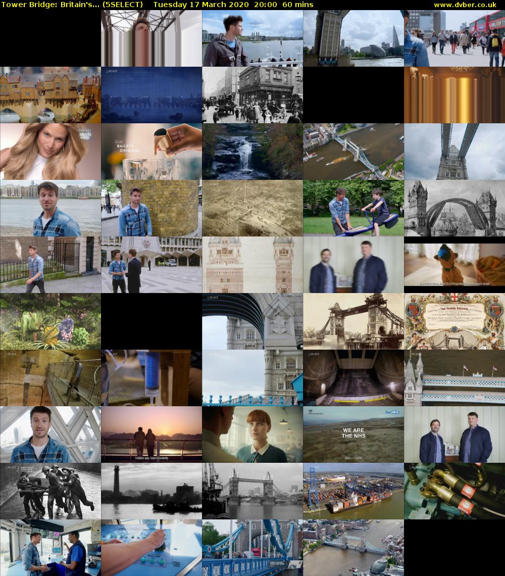 Tower Bridge: Britain's... (5SELECT) Tuesday 17 March 2020 20:00 - 21:00