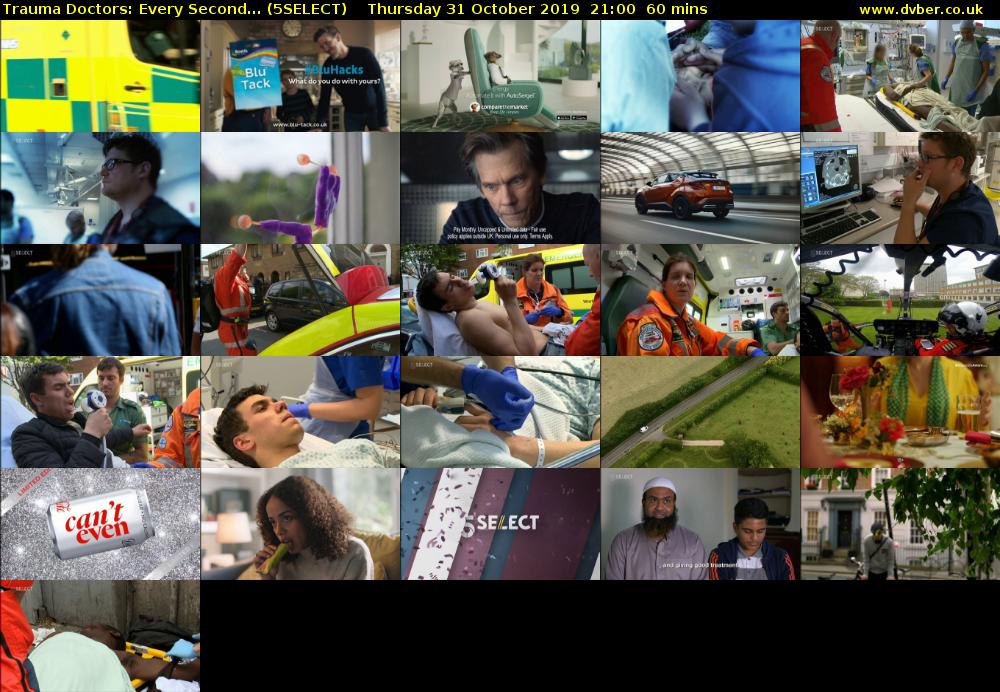 Trauma Doctors: Every Second... (5SELECT) Thursday 31 October 2019 21:00 - 22:00