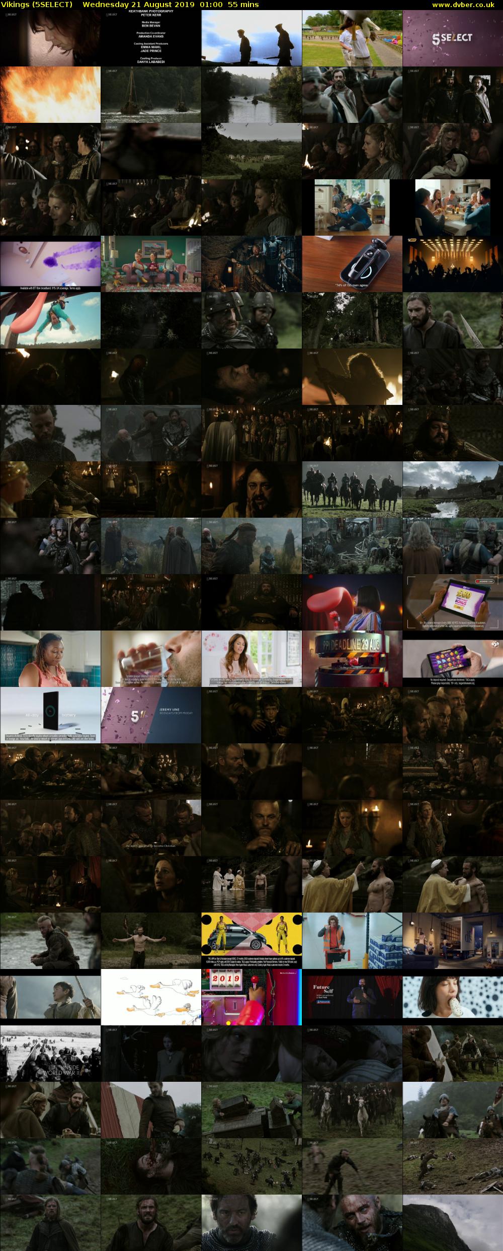 Vikings (5SELECT) Wednesday 21 August 2019 01:00 - 01:55