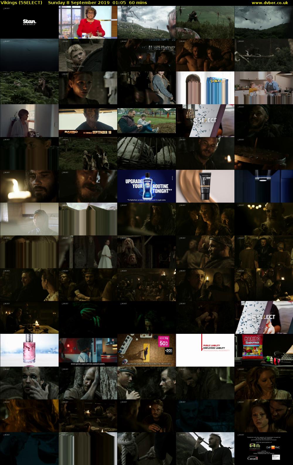 Vikings (5SELECT) Sunday 8 September 2019 01:05 - 02:05