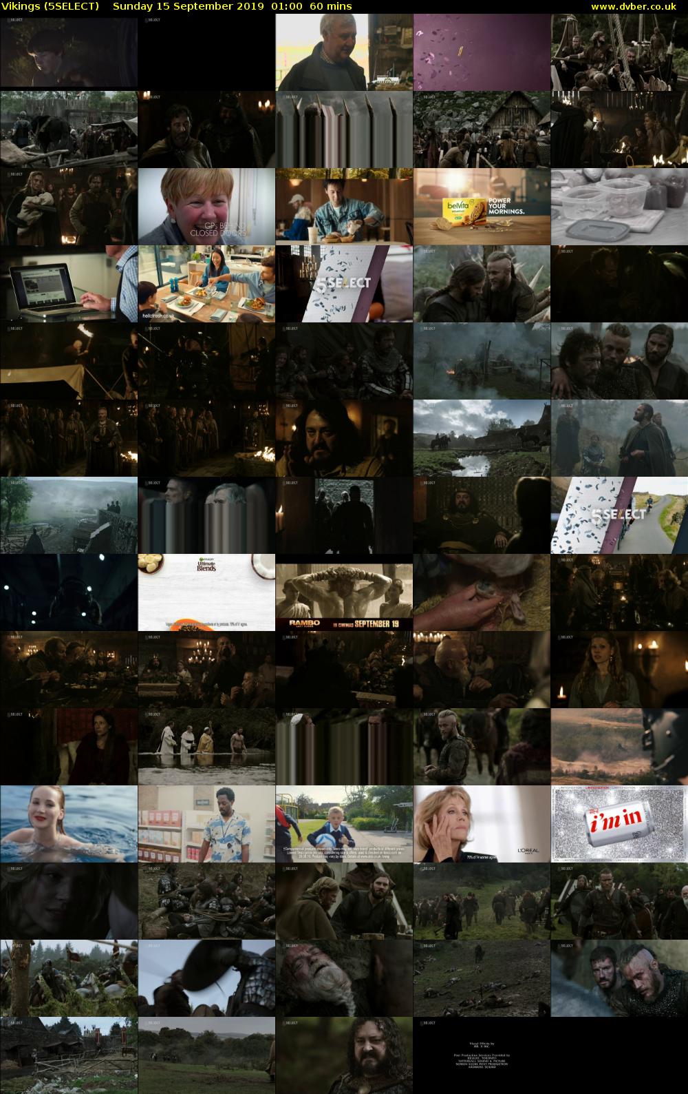 Vikings (5SELECT) Sunday 15 September 2019 01:00 - 02:00