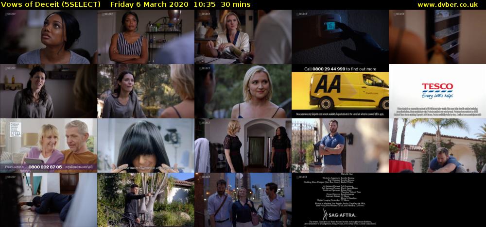 Vows of Deceit (5SELECT) Friday 6 March 2020 10:35 - 11:05