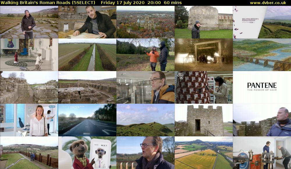 Walking Britain's Roman Roads (5SELECT) Friday 17 July 2020 20:00 - 21:00