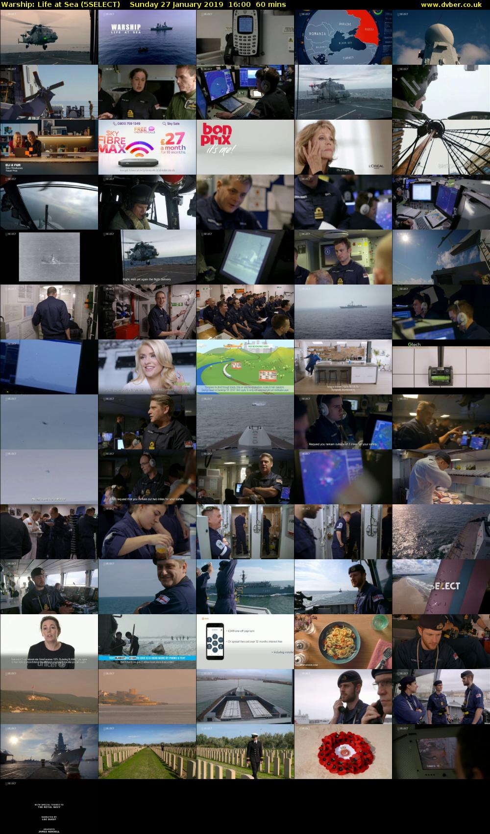 Warship: Life at Sea (5SELECT) Sunday 27 January 2019 16:00 - 17:00