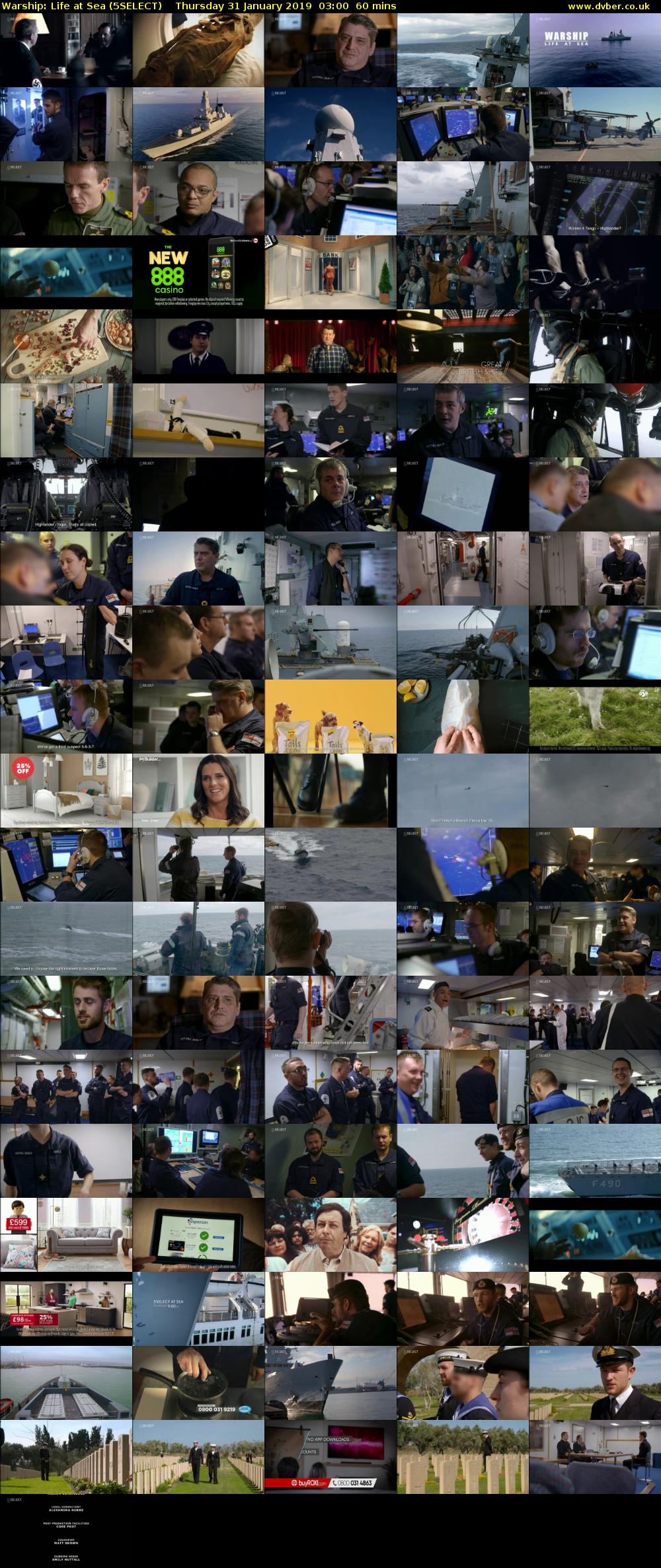 Warship: Life at Sea (5SELECT) Thursday 31 January 2019 03:00 - 04:00