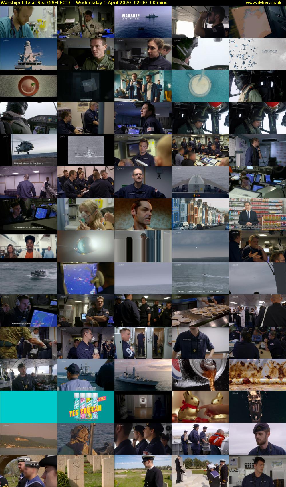 Warship: Life at Sea (5SELECT) Wednesday 1 April 2020 02:00 - 03:00