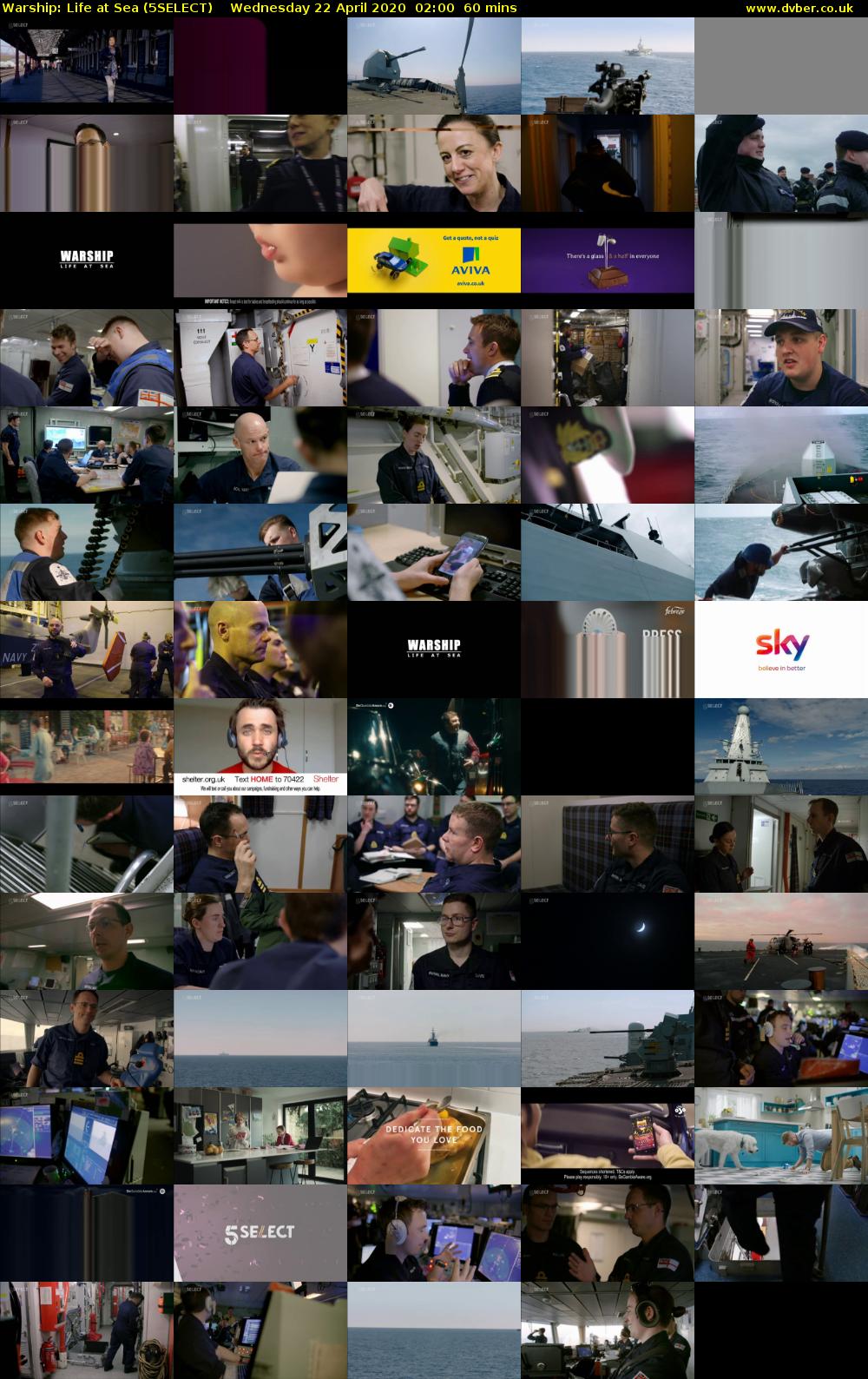 Warship: Life at Sea (5SELECT) Wednesday 22 April 2020 02:00 - 03:00