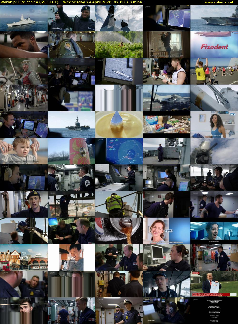 Warship: Life at Sea (5SELECT) Wednesday 29 April 2020 02:00 - 03:00